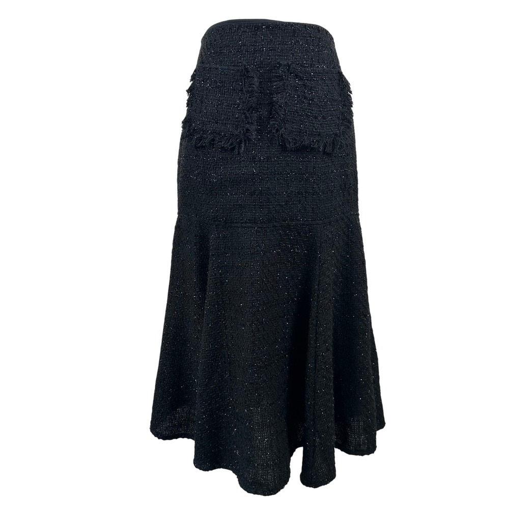 Keepsake The Label Tweed Skirt Womens S Black Metallic Mermaid Dark Academia